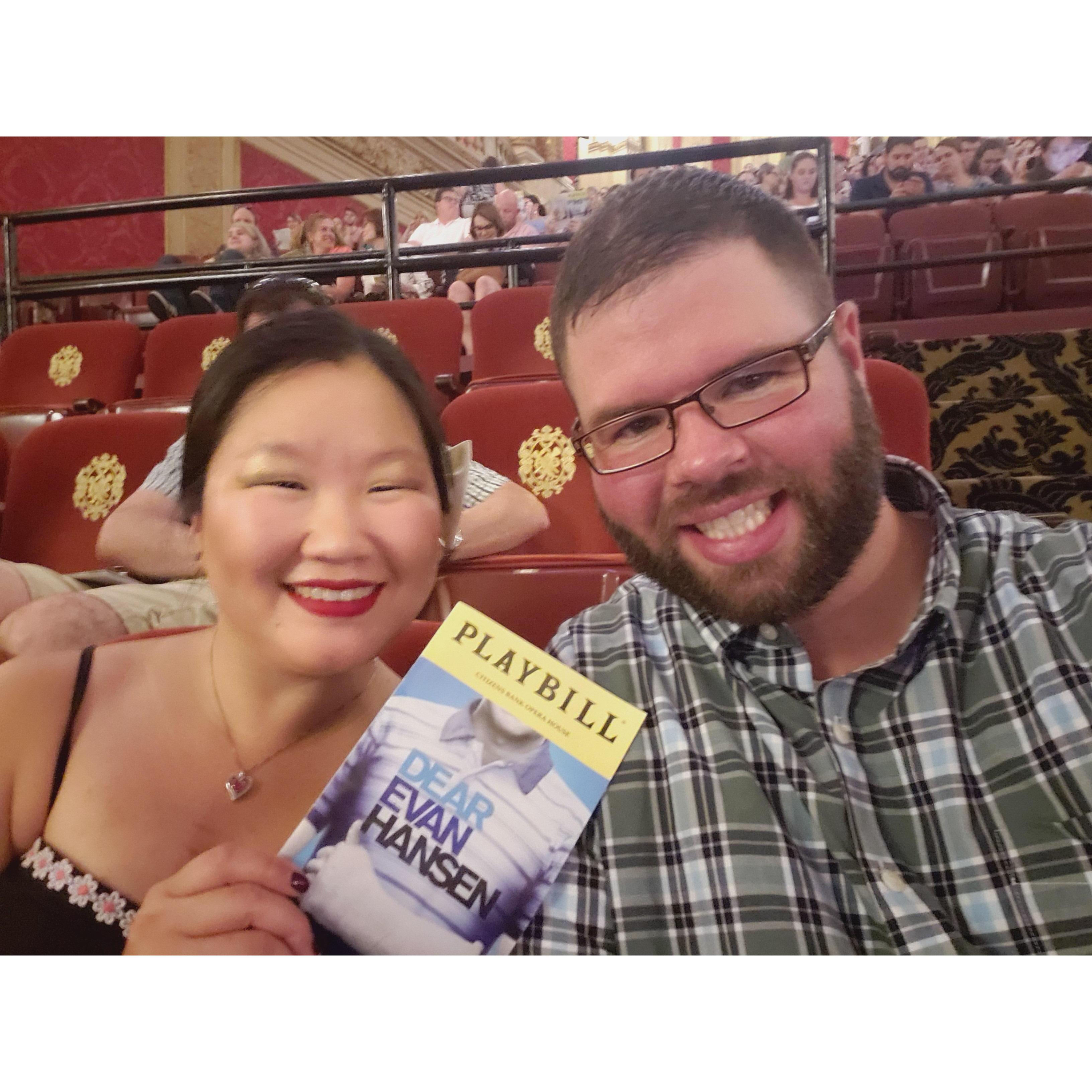 At the Boston Opera House to see Dear Evan Hansen.