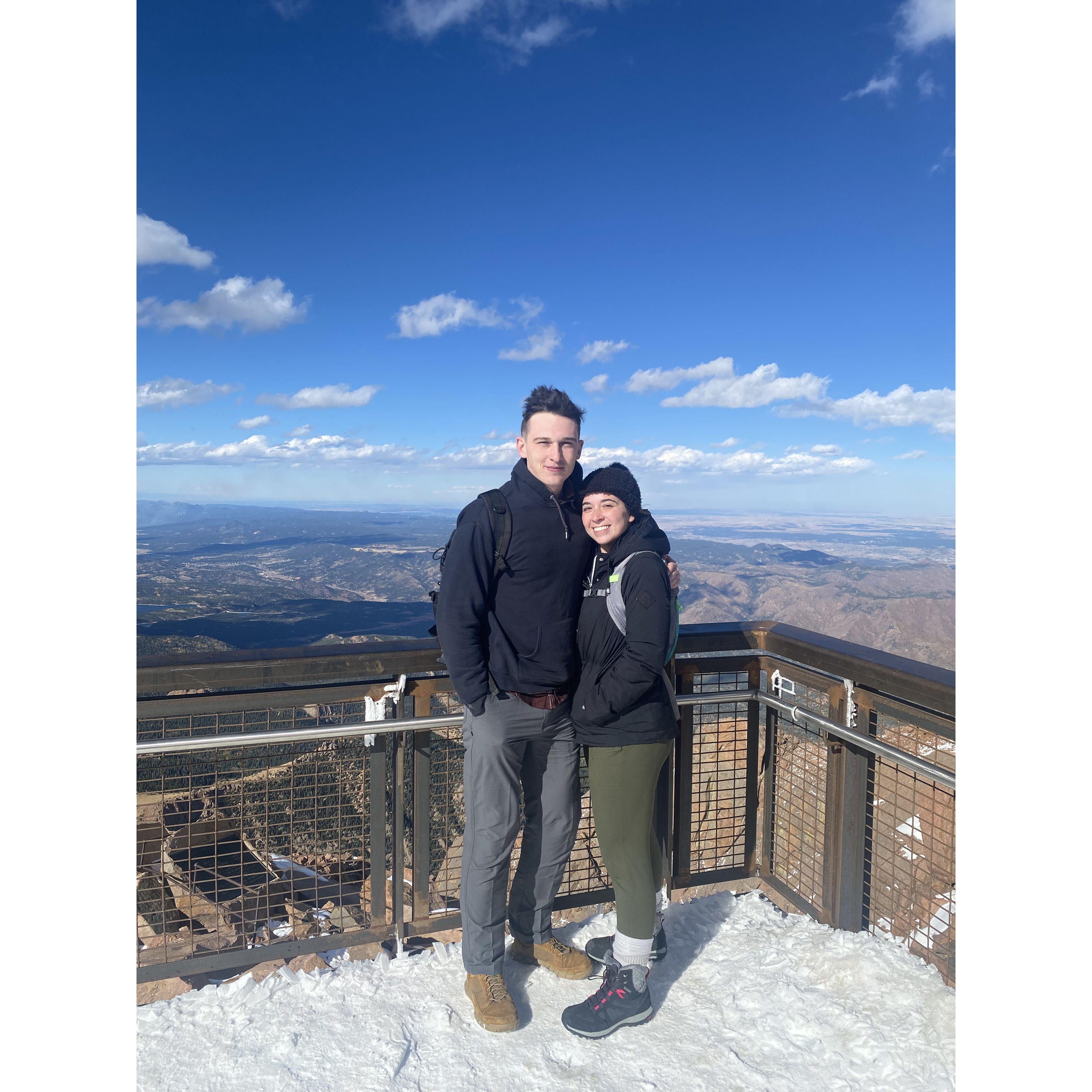 October 2021: Here is a picture after we hiked pikes peak!