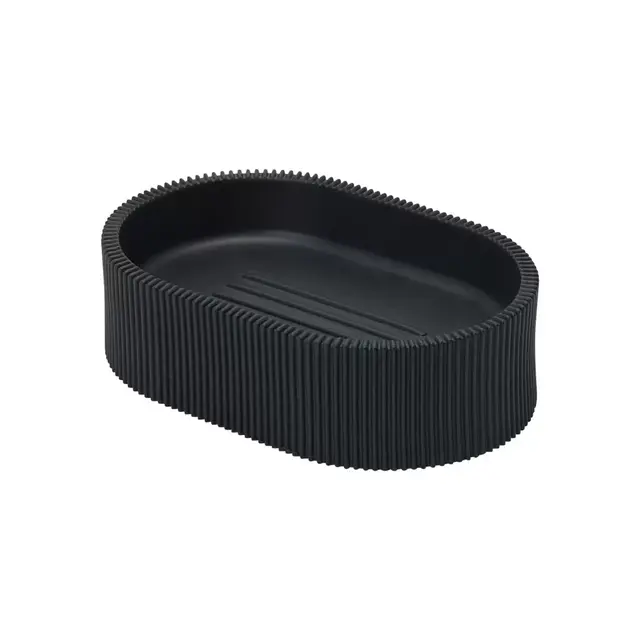 Studio 3B™ Fluted Soap Dish in Jet Black