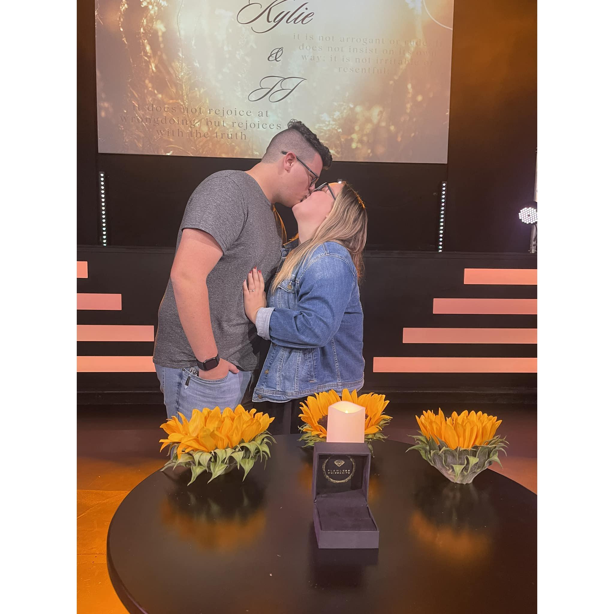 Minutes after I said "yes!"