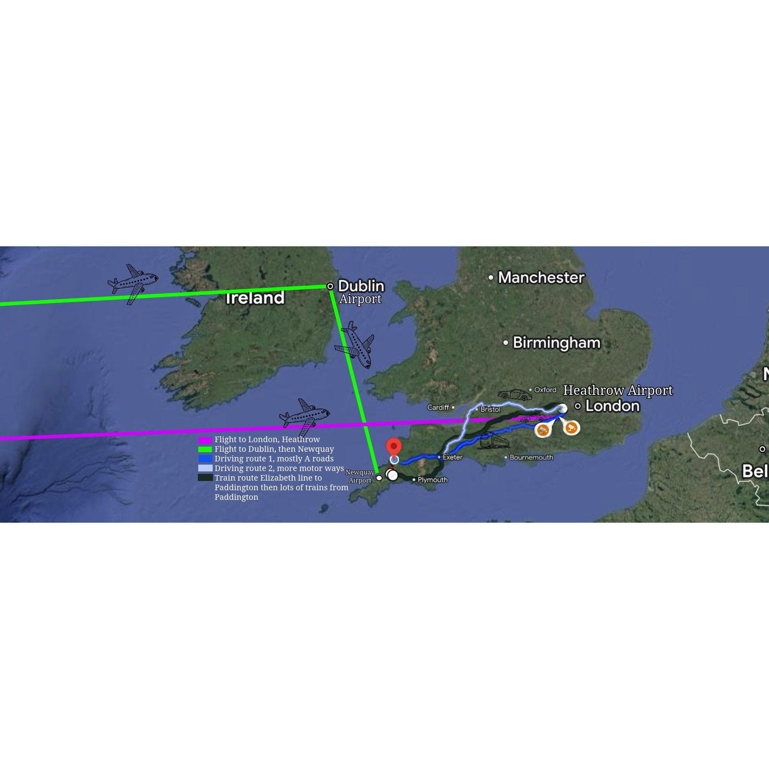 map for international travel routes