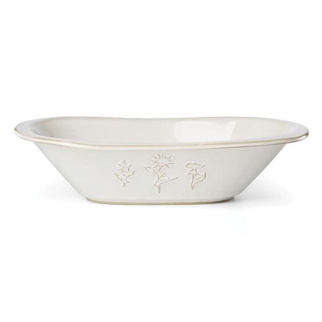 Lenox Home And Kitchen, Homespun Dough Bowl, Stoneware Material, Dishwasher Safe, Microwave Safe, Bread Bowl, Dining, Serving Bowls, Tabletop & Kitchen Decor (White, 1 Piece, 12 Inch L X 7.75 Inch W)