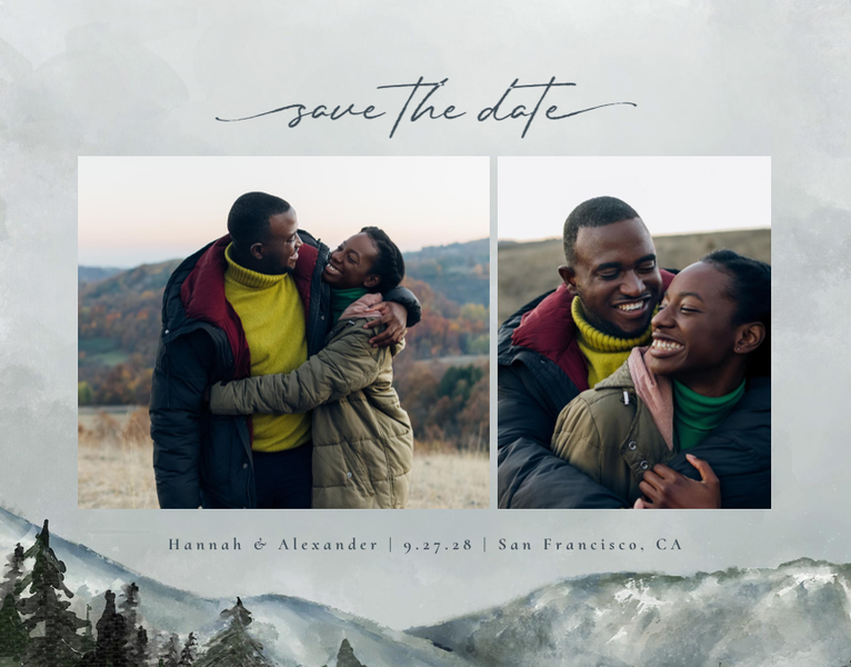 Montagne Multiphoto | Winter | Zola Save The Dates