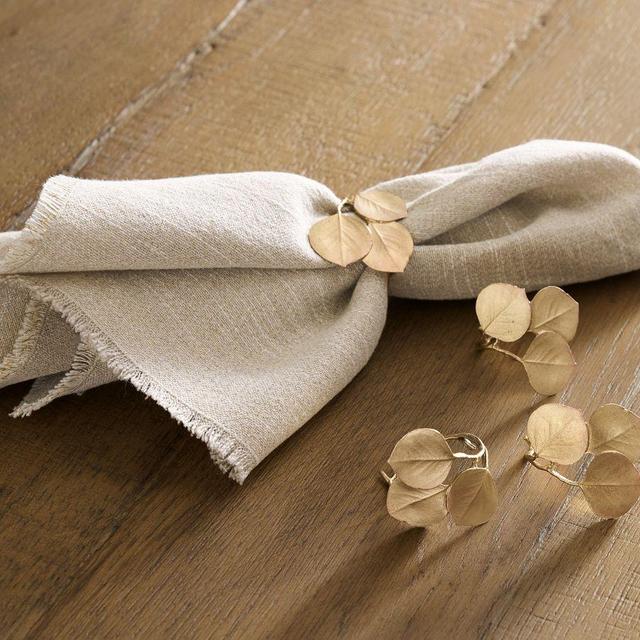 Michael Michaud Eucalyptus Handcrafted Napkin Rings, Set of 4
