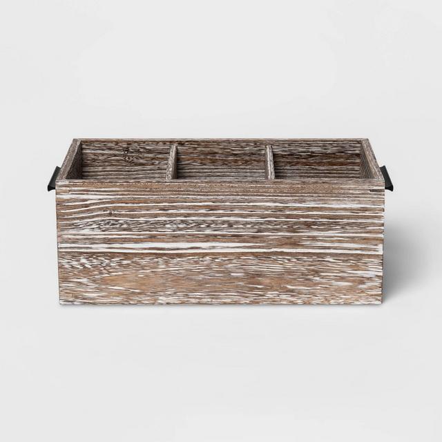 3 Compartment Light Wood Crate - Project 62™