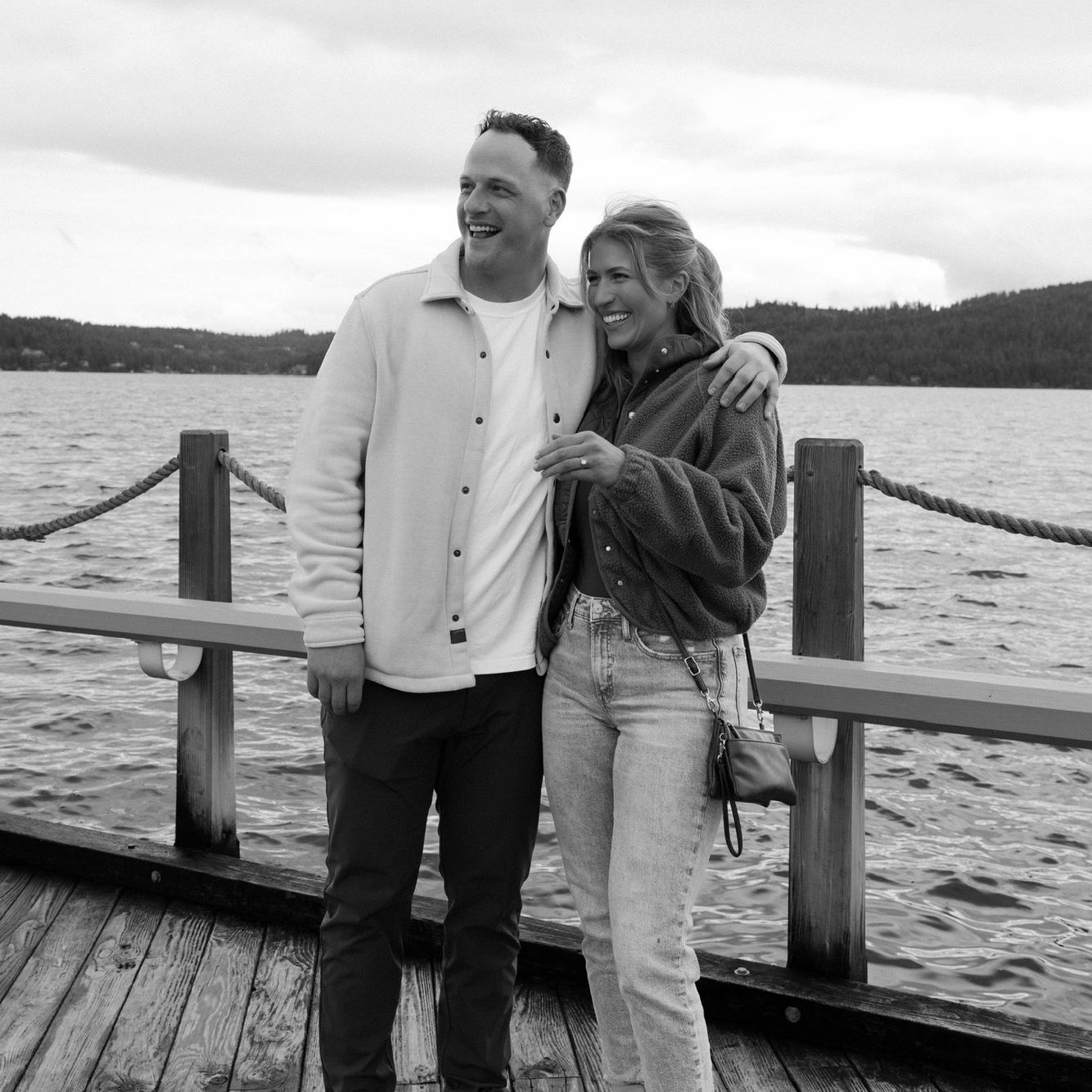 In May 2025 - we got engaged! In Coeur d'Alene, ID where we had our first date. 🤍