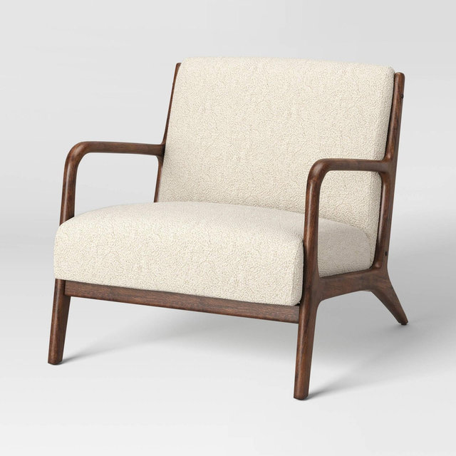 Esters Wood Armchair Cream Boucle/Walnut - Project 62™