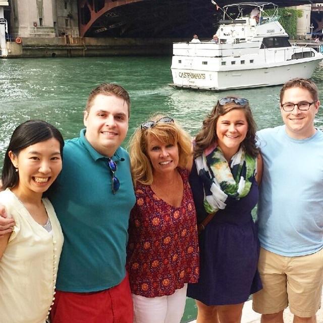 Family time on the Chicago River