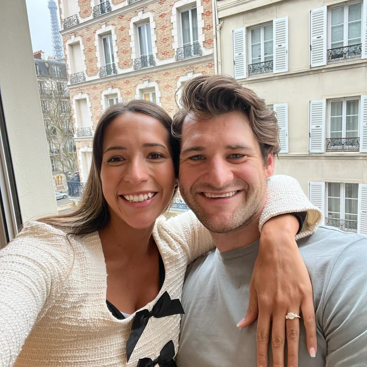 Engaged, in Paris :)