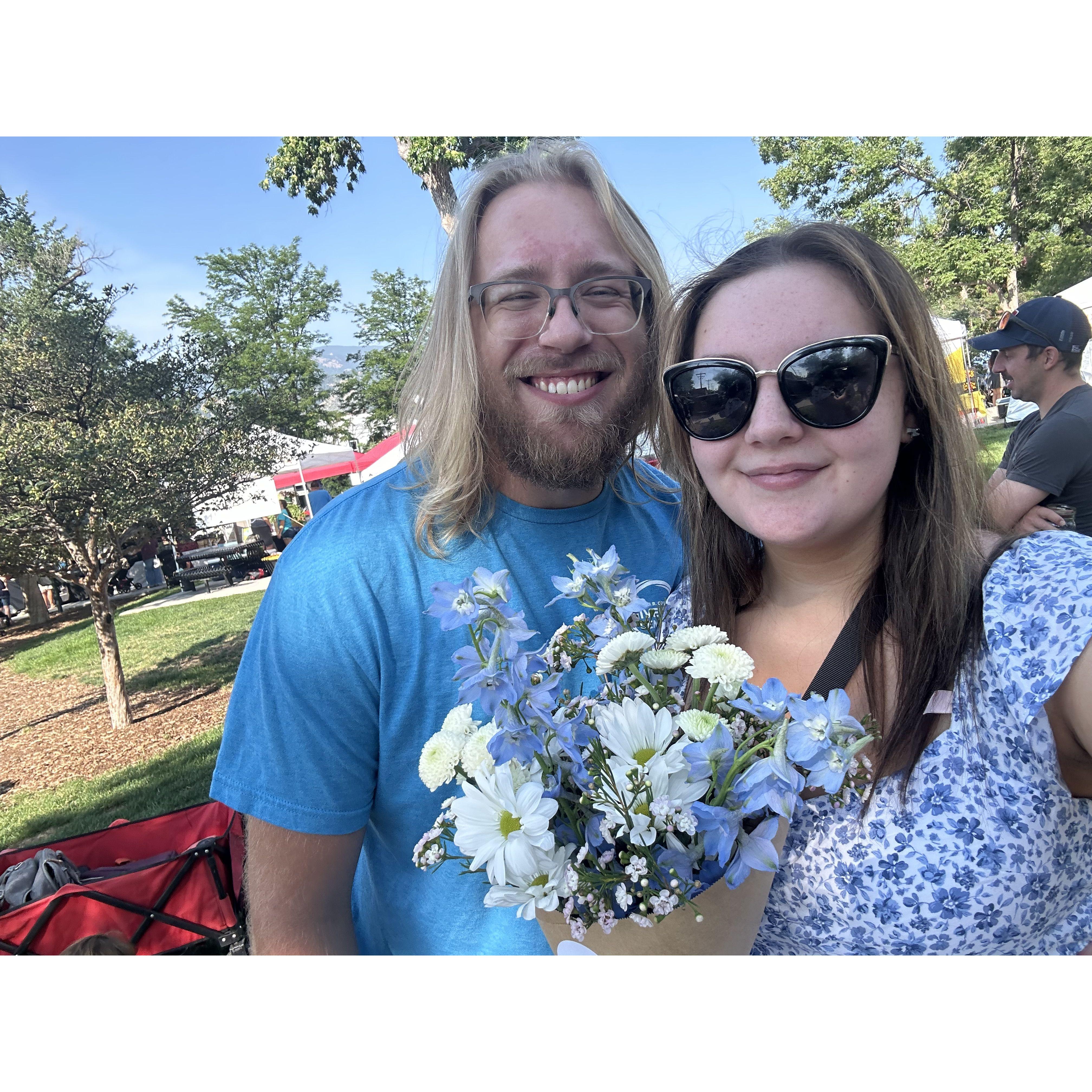 When Eli made me a build-your-own bouquet at a farmer's market