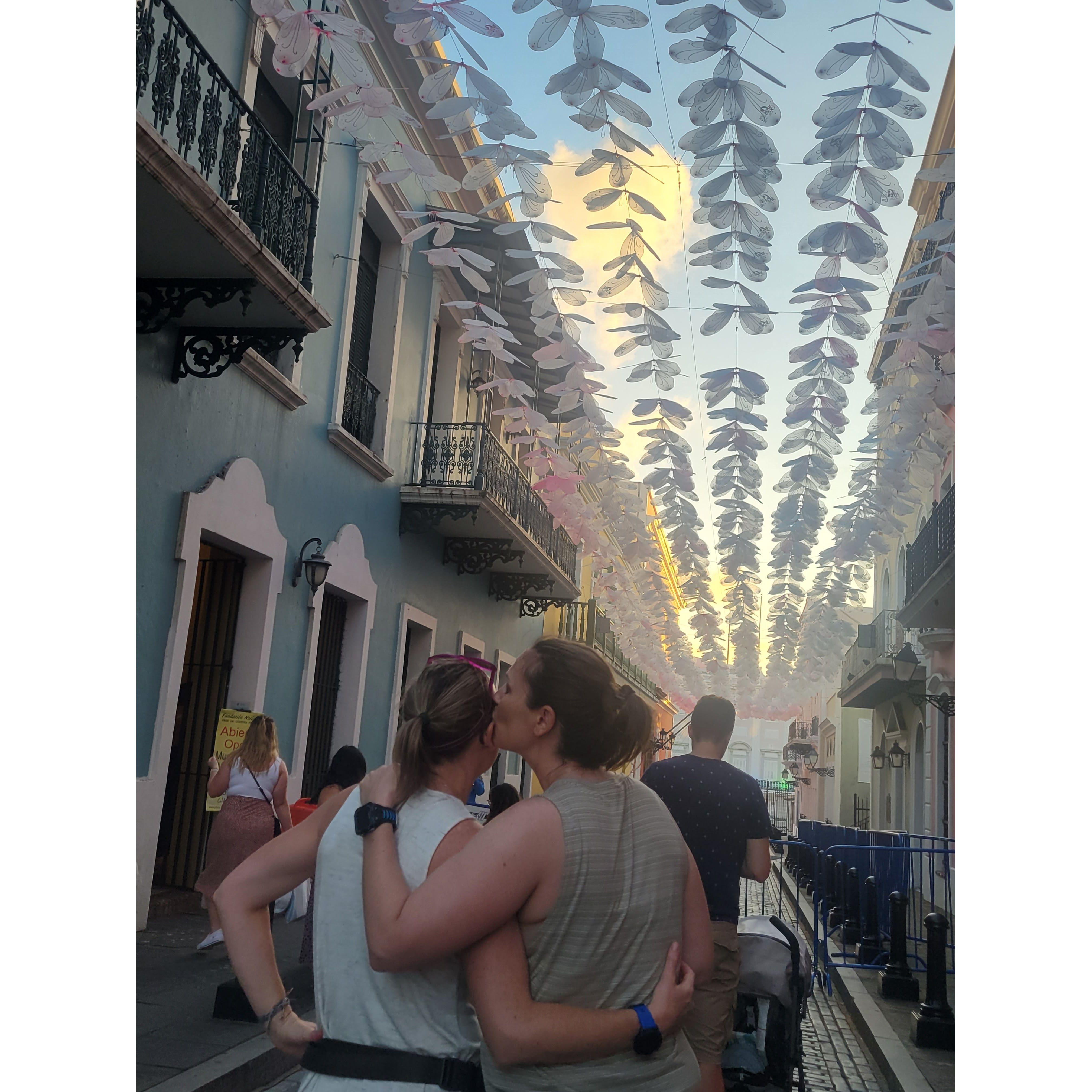 Downtown San Juan, PR. The city is beautiful. This is just us taking in the beauty!