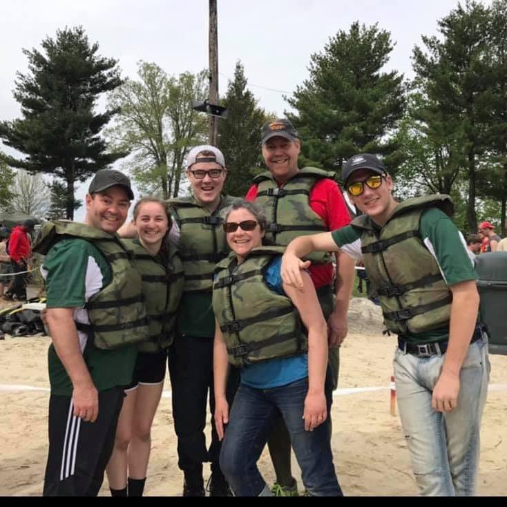 Cooper and William Houghtalen and the gang doing water sports.
