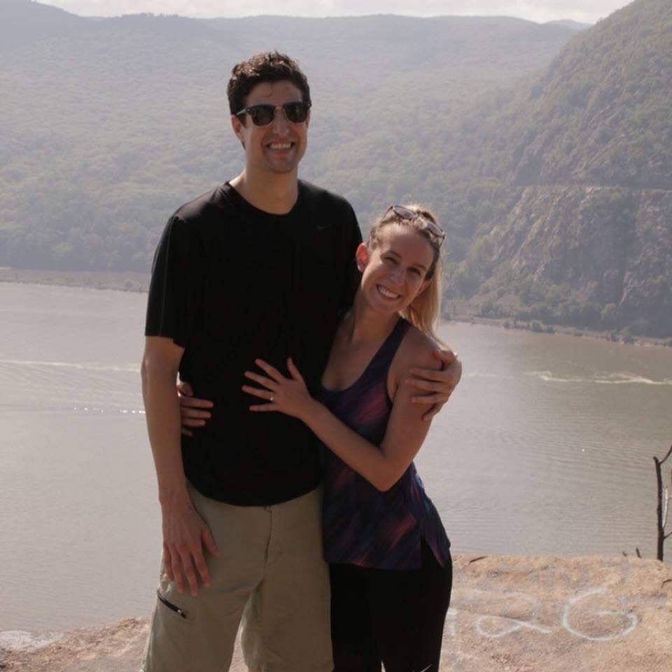 Right after the proposal overlooking the Hudson River