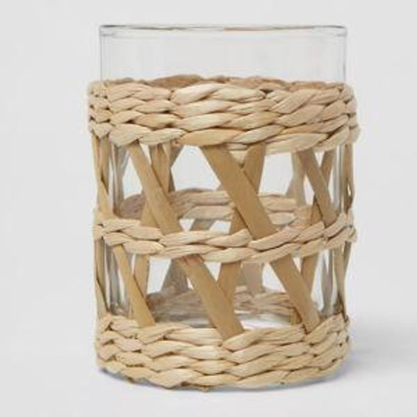 Woven and Glass Toothbrush Holder - Threshold™