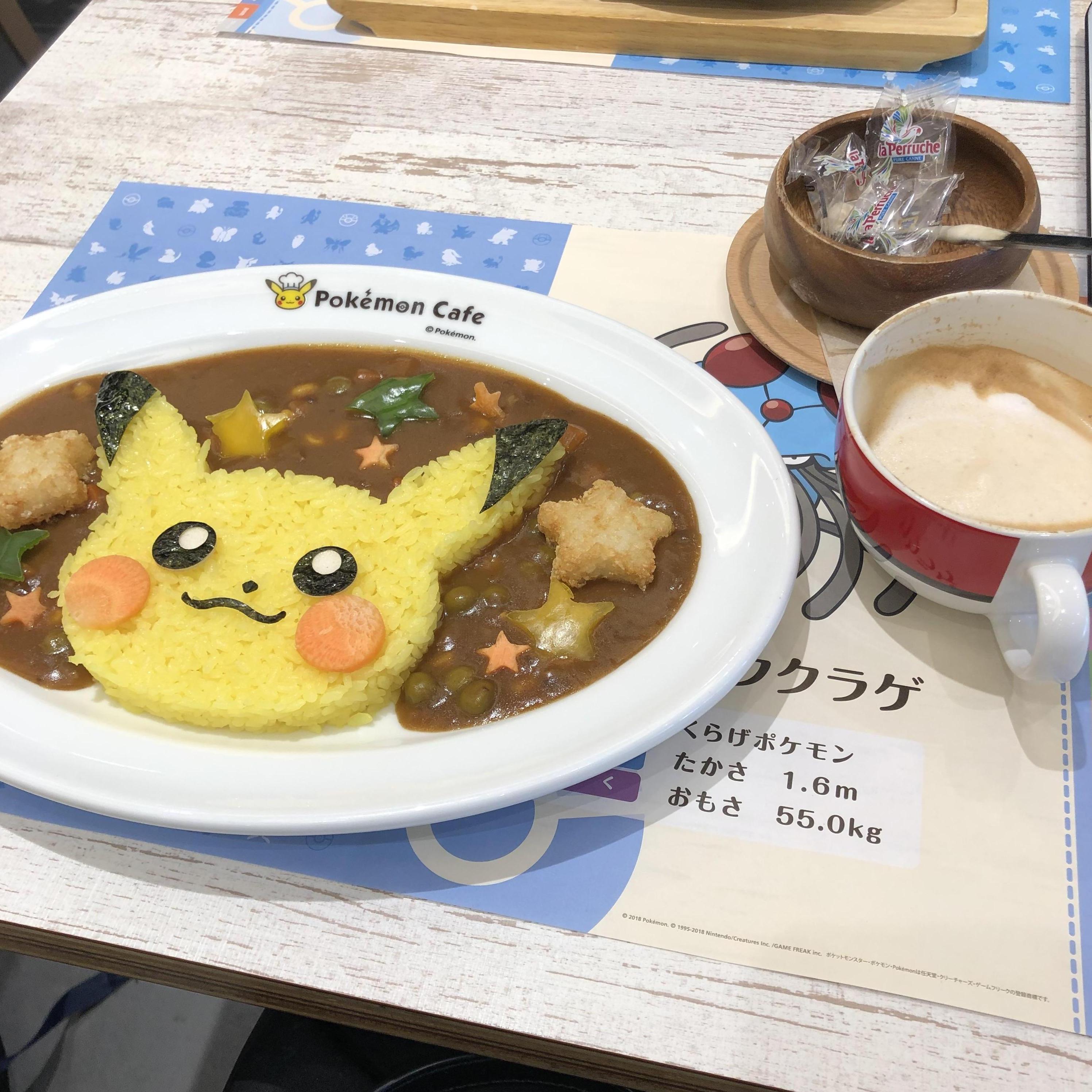 Pokemon Center - Pikachu curry with Butterfree Cafe Latte