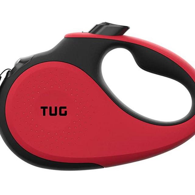TUG 360° Tangle-Free, Heavy Duty Retractable Dog Leash with Anti-Slip Handle; 16 ft Strong Nylon Tape/Ribbon; One-Handed Brake, Pause, Lock