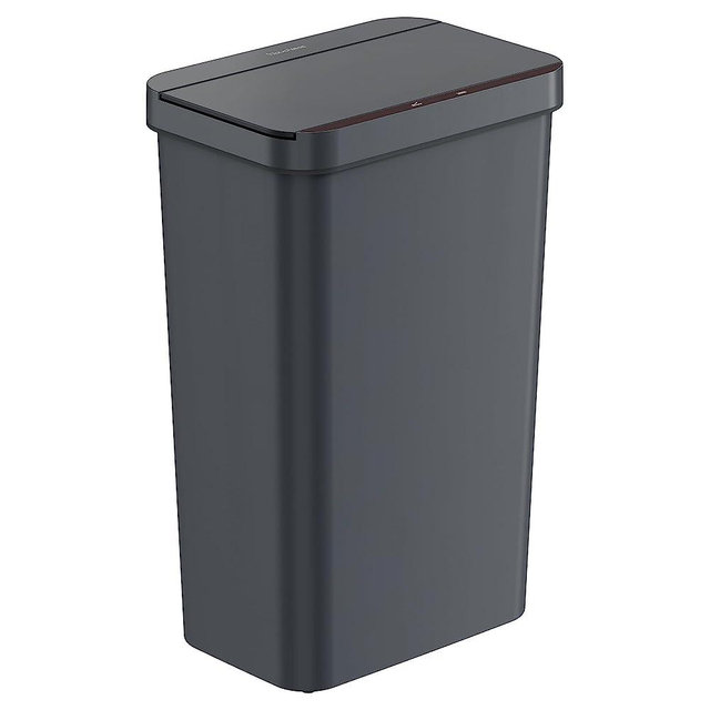 iTouchless Prime 13.2 Gallon Plastic Sensor Trash Can, Durable Dent-Proof Construction, Slim and Space-Saving Automatic Bin Great for Kitchen, Home, Office, Business, Garage, Gray Color