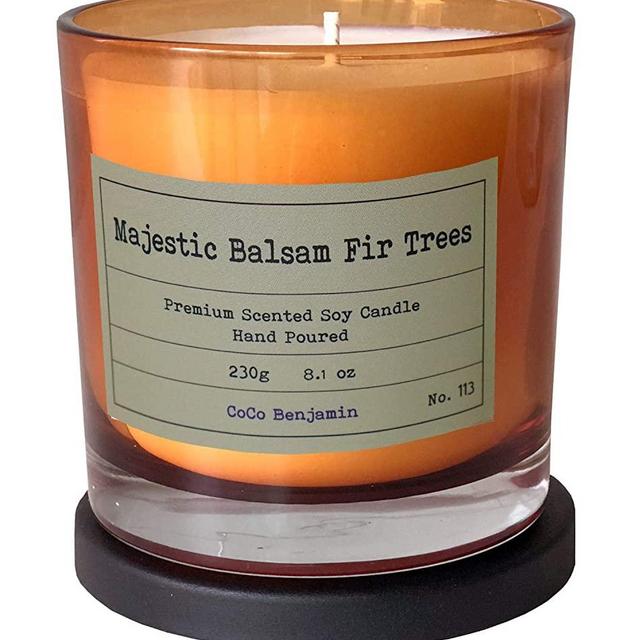 100% Soy, Highly Scented, Hand Poured Soy Candle, 8.1 oz (Majestic Balsam Fir Trees)