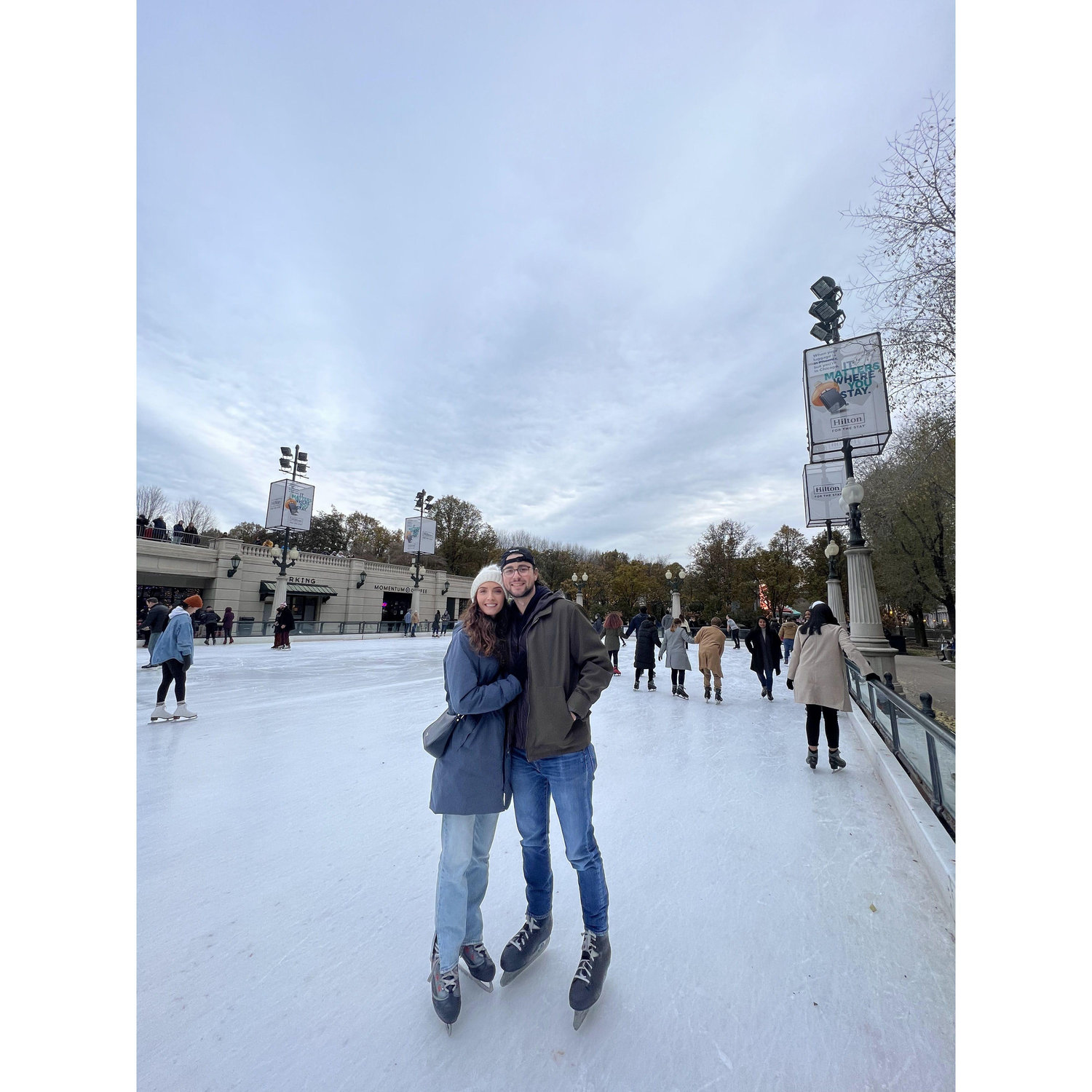 Ice skating at Millennium Park
