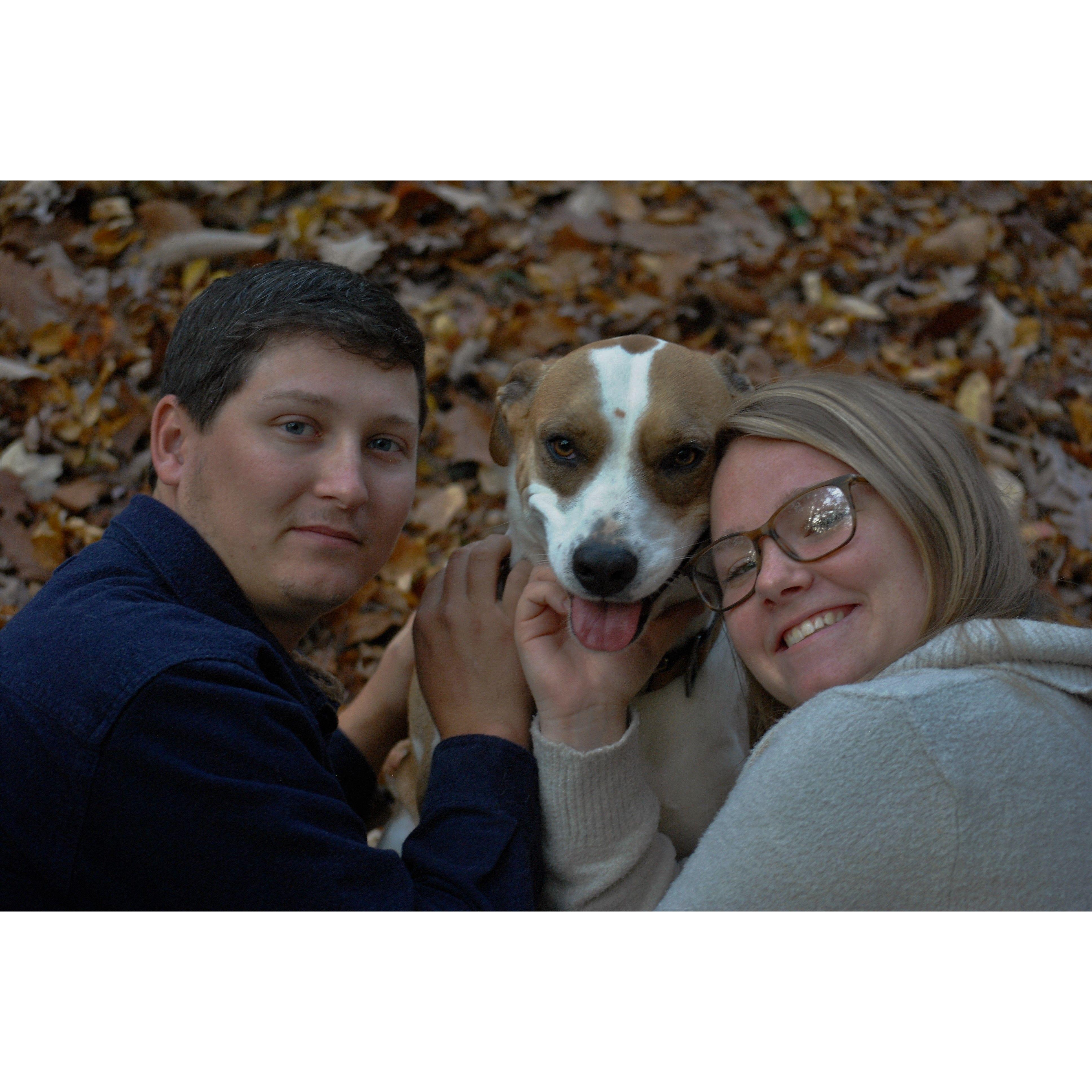 Engagement photos with our pup.