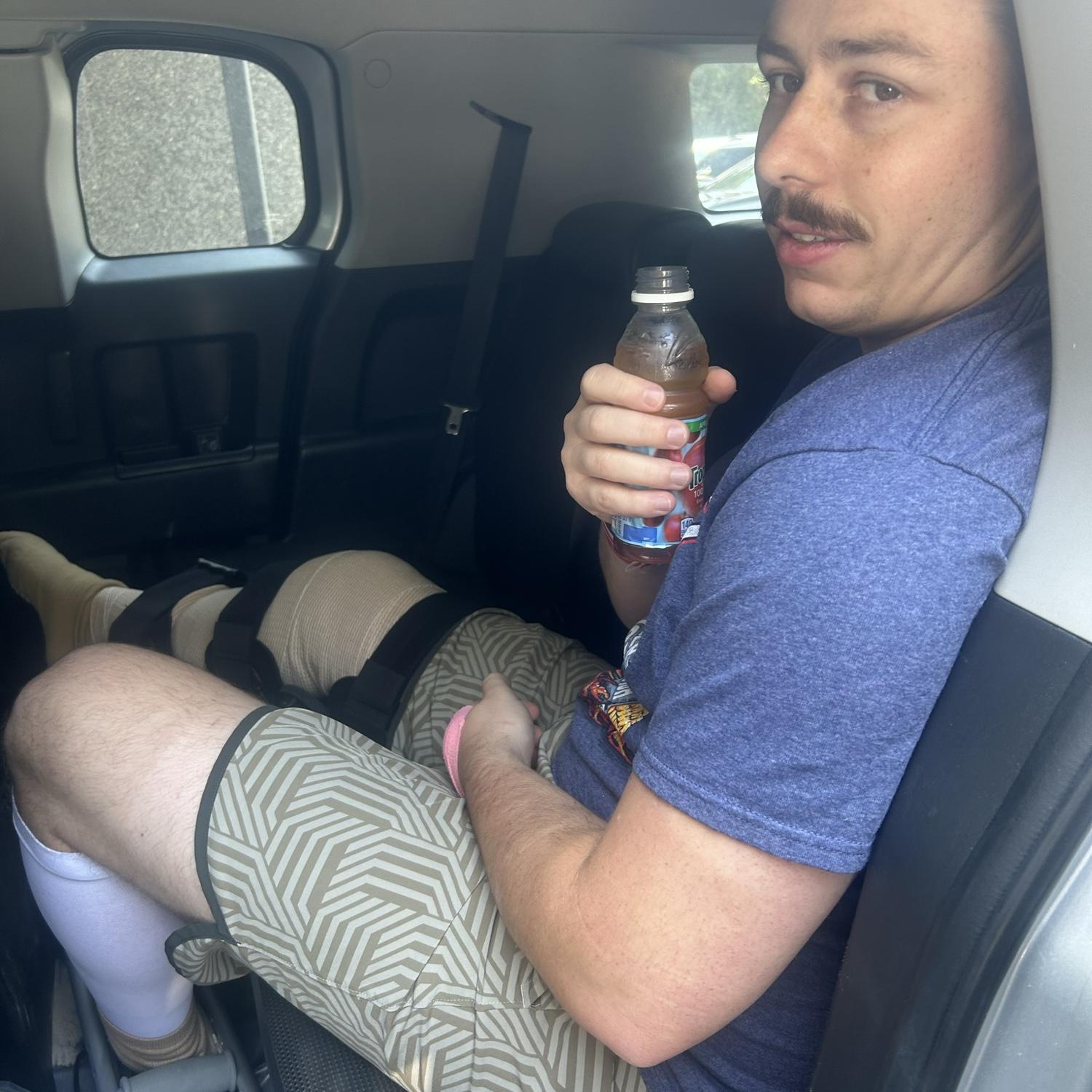 Logan unfortunately suffered a knee injury from a dirt bike accident, which put the adventures on hiatus for a bit. But brought them closer...(Ask about the bottle) August 29, 2023