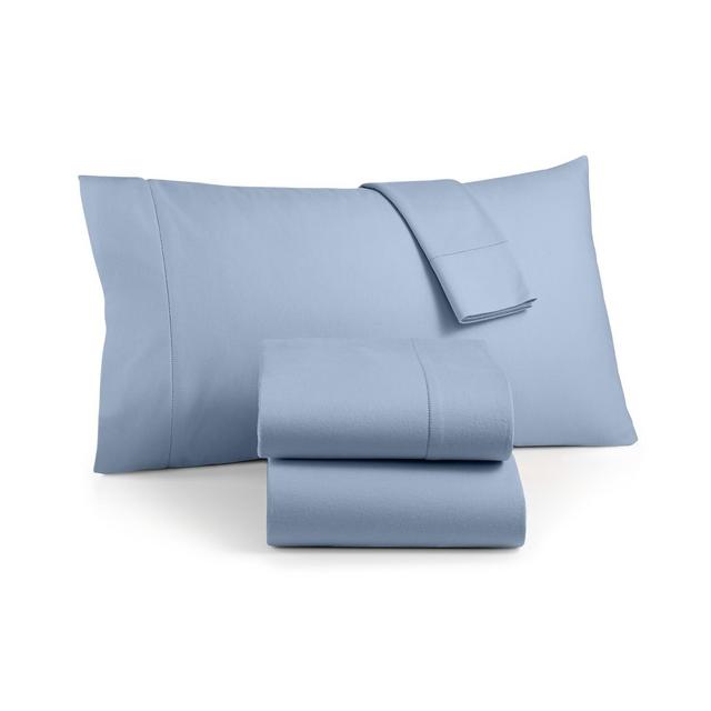 Martha Stewart Collection Luxury 100% Cotton Flannel 4-Pc. King Sheet Set, Created for Macy's