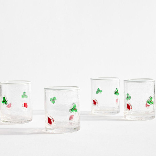 Holiday Icon Drinking Glasses - Set of 4