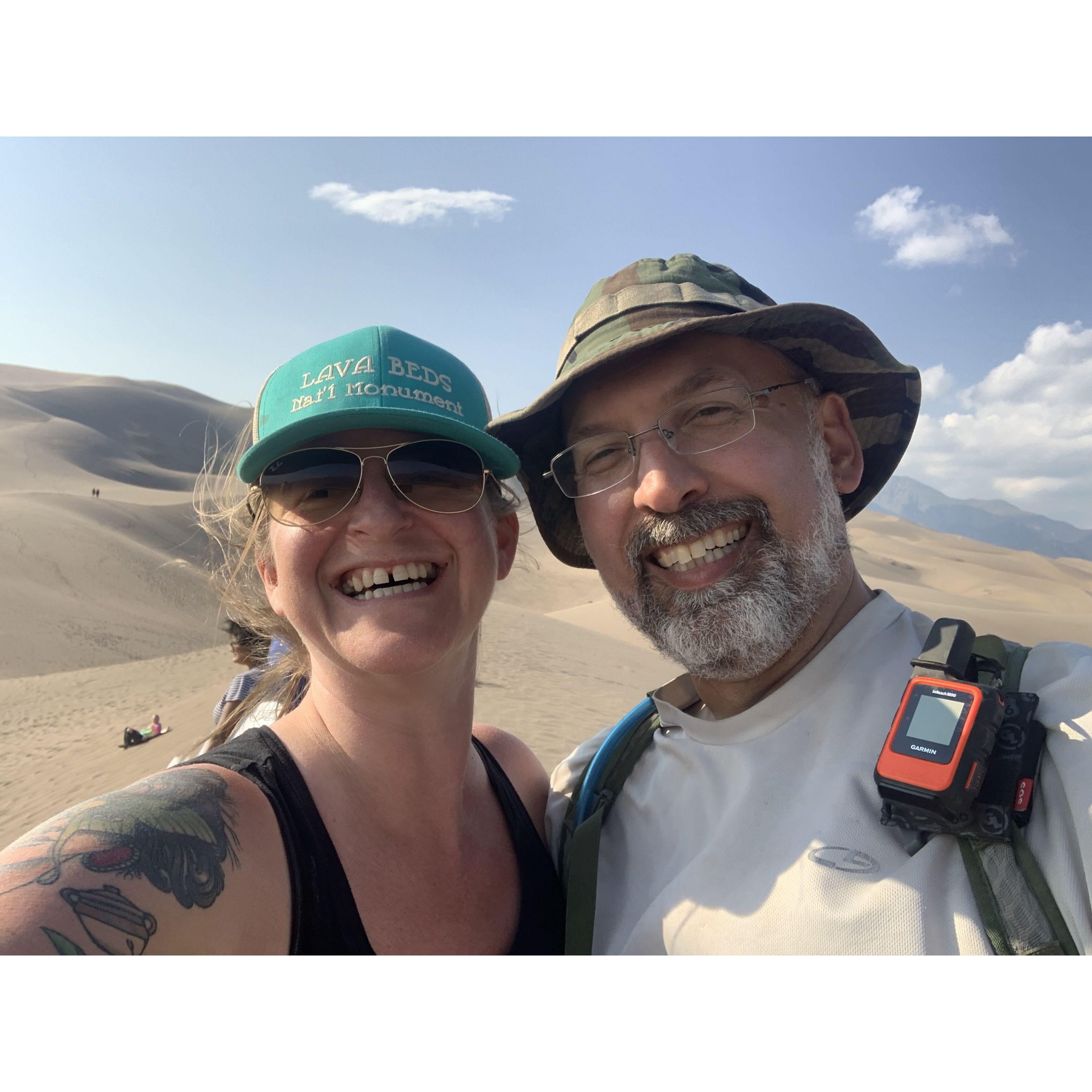 At the Great Sand Dunes National Park near Alamosa, CO