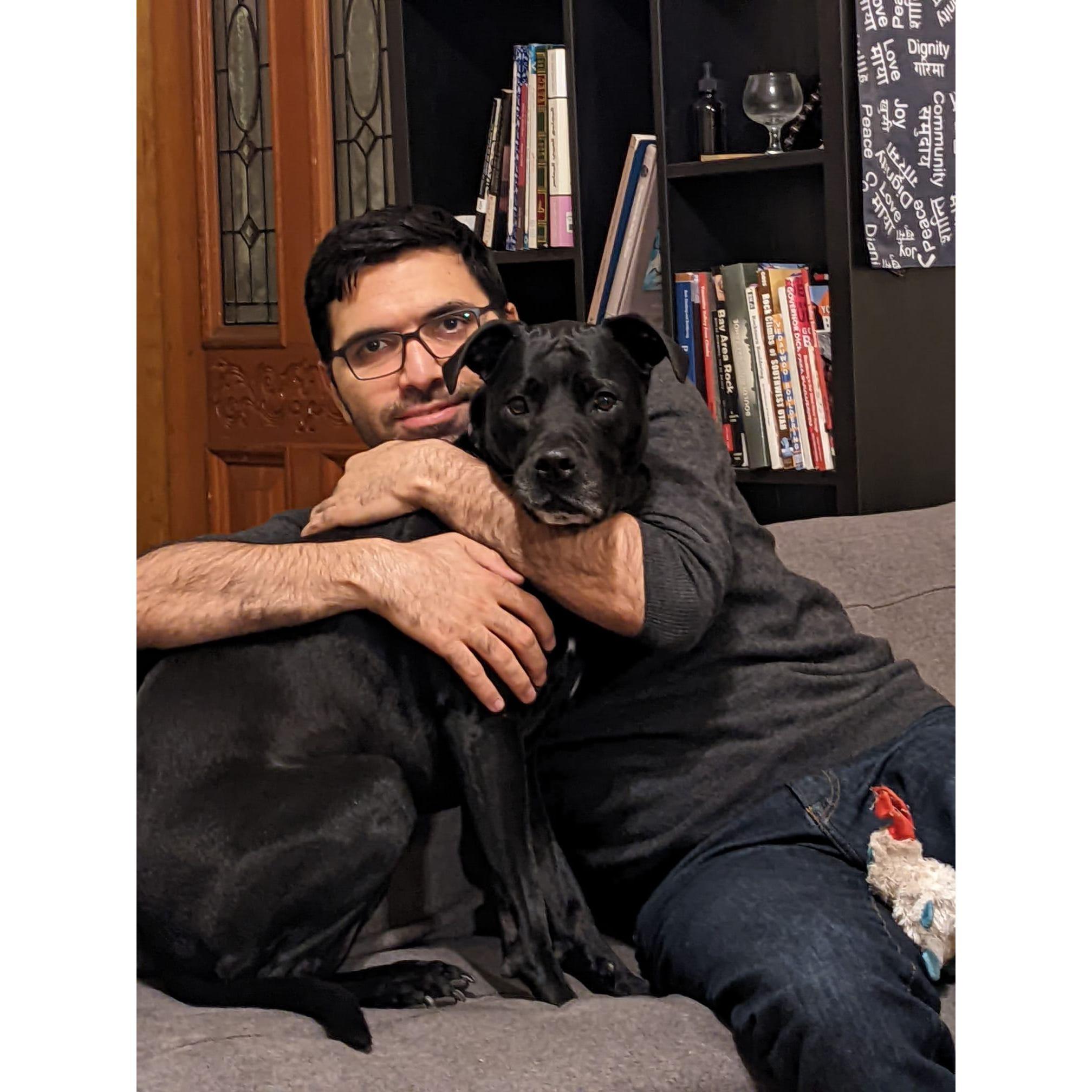 Bishara with our pup, Jacqui!