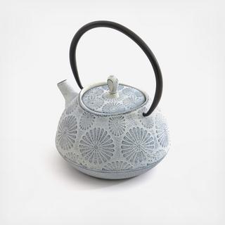 Cast Iron Flower Teapot