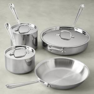 All-Clad D3 Tri-Ply Stainless-Steel 7-Piece Cookware Set