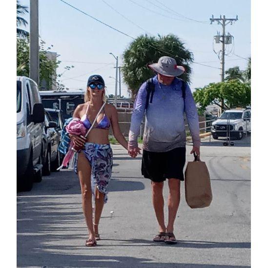 Walking home (across the street) from the marina after a phenomenal sandbar trip