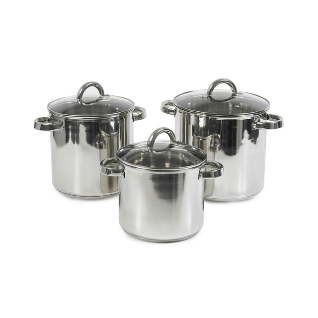 Sedona Kitchen Stainless Steel 3-Pc. Stock Pot Set