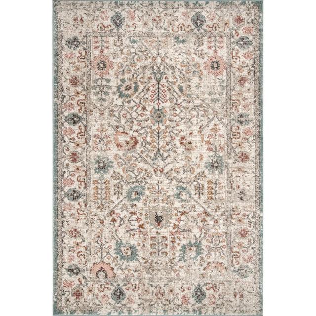 nuLOOM Lenore Vintage Floral Area Rug 5x7, Beige