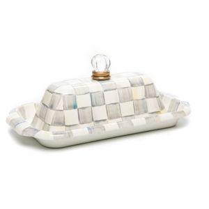 Mackenzie-Childs Sterling Check Butter Box