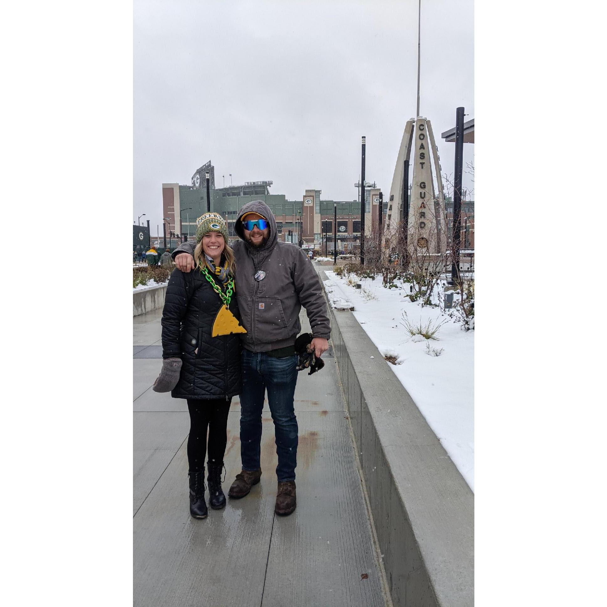 Our first trip to Lambeau Field! Such an amazing memory, can't wait to go back again!