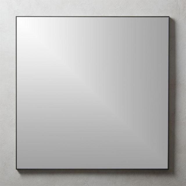 Infinity Black Square Wall Mirror 31"x31"