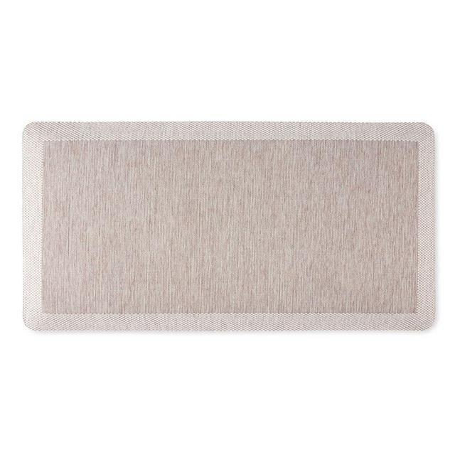 Martha Stewart Mira Modern Heathered Anti-Fatigue Air-Infused Kitchen Mat, Coffee Brown, 19.6"x39"