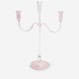 Vibration Three Arm Glass Candelabrum