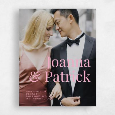 Flamingo, Pink Wedding Save the Date - Incanta Photo