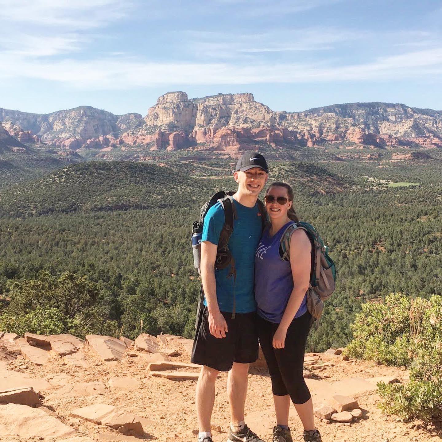Hiking in Sedona one of many times.