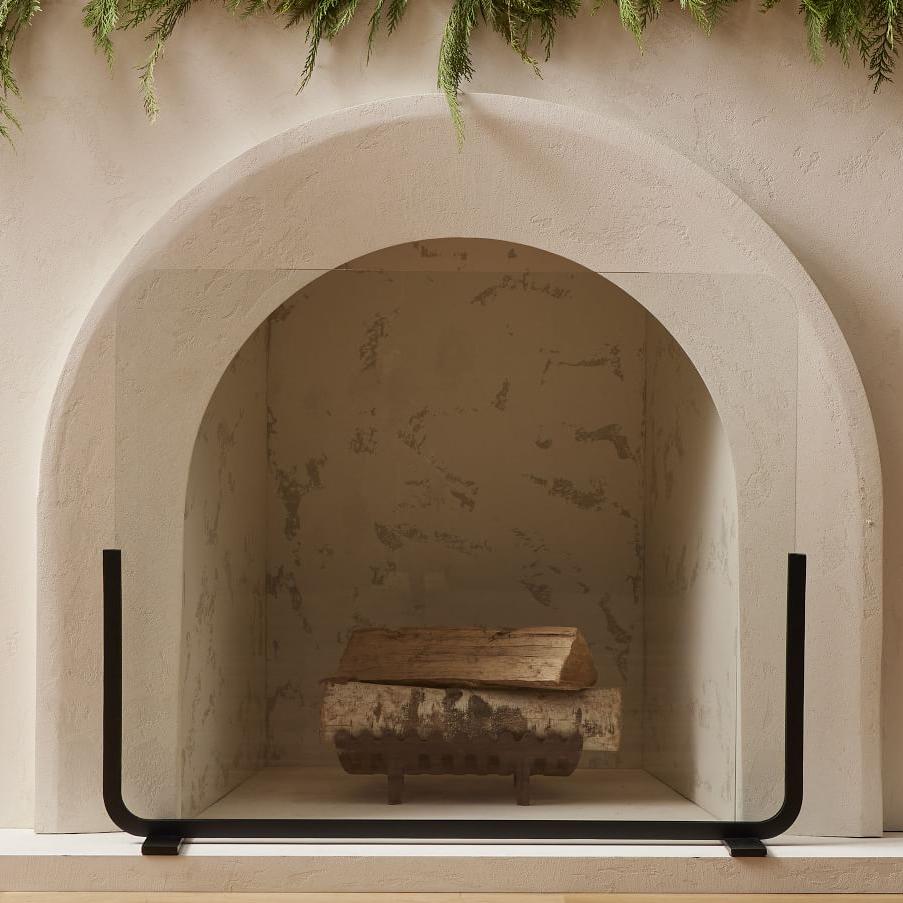 Willow Fireplace Screen - Black, Small 39x26