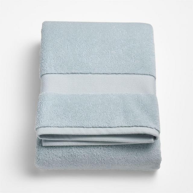 Organic Turkish Cotton Pale Blue Bath Towel