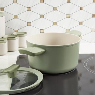 Leo Balance 4.6 qt. Nonstick Ceramic Stockpot with Glass Lid