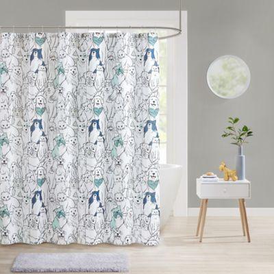 Pet Friends 72-Inch x 72-Inch Shower Curtain