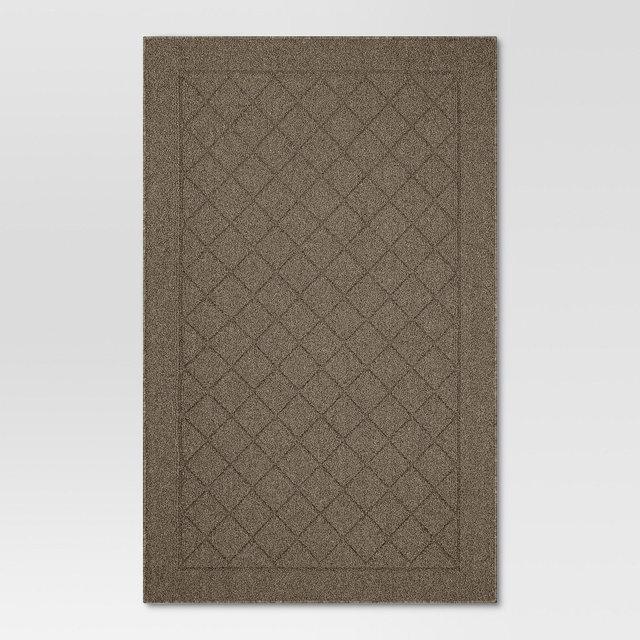 2'6"X3'10" Diamond Clarkson Washable Tufted And Hooked Accent Rug Tan - Threshold™