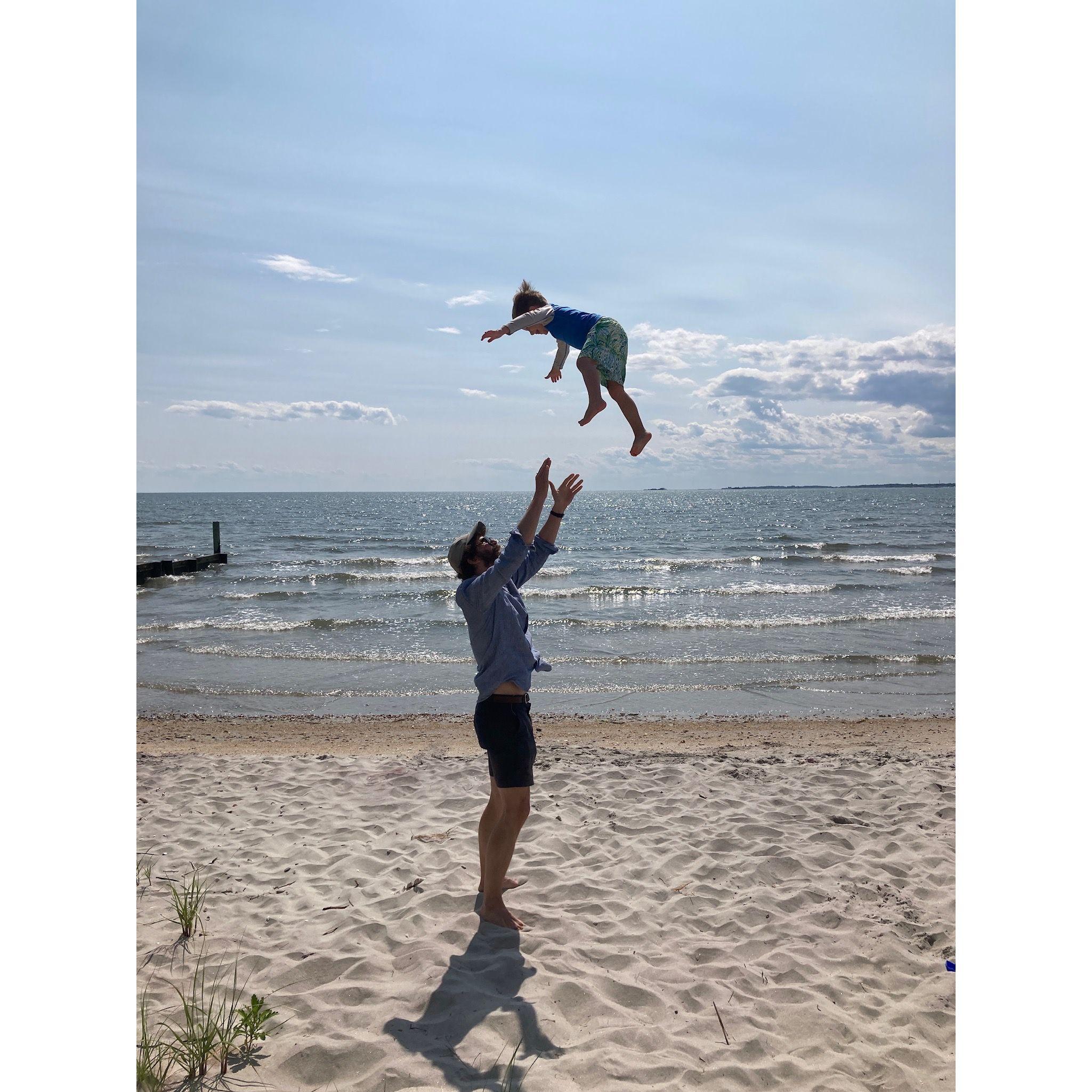 Gareth and our nephew Callan in Old Saybrook CT