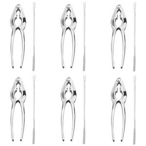 CoZroom Seafood Tools Set Nut Crackers of 12 Pcs Seafood Opener Tool Set, 6 Pcs Lobster Crackers/Crab Crackers and 6 Pcs Stainless Steel Seafood Forks/Picks
