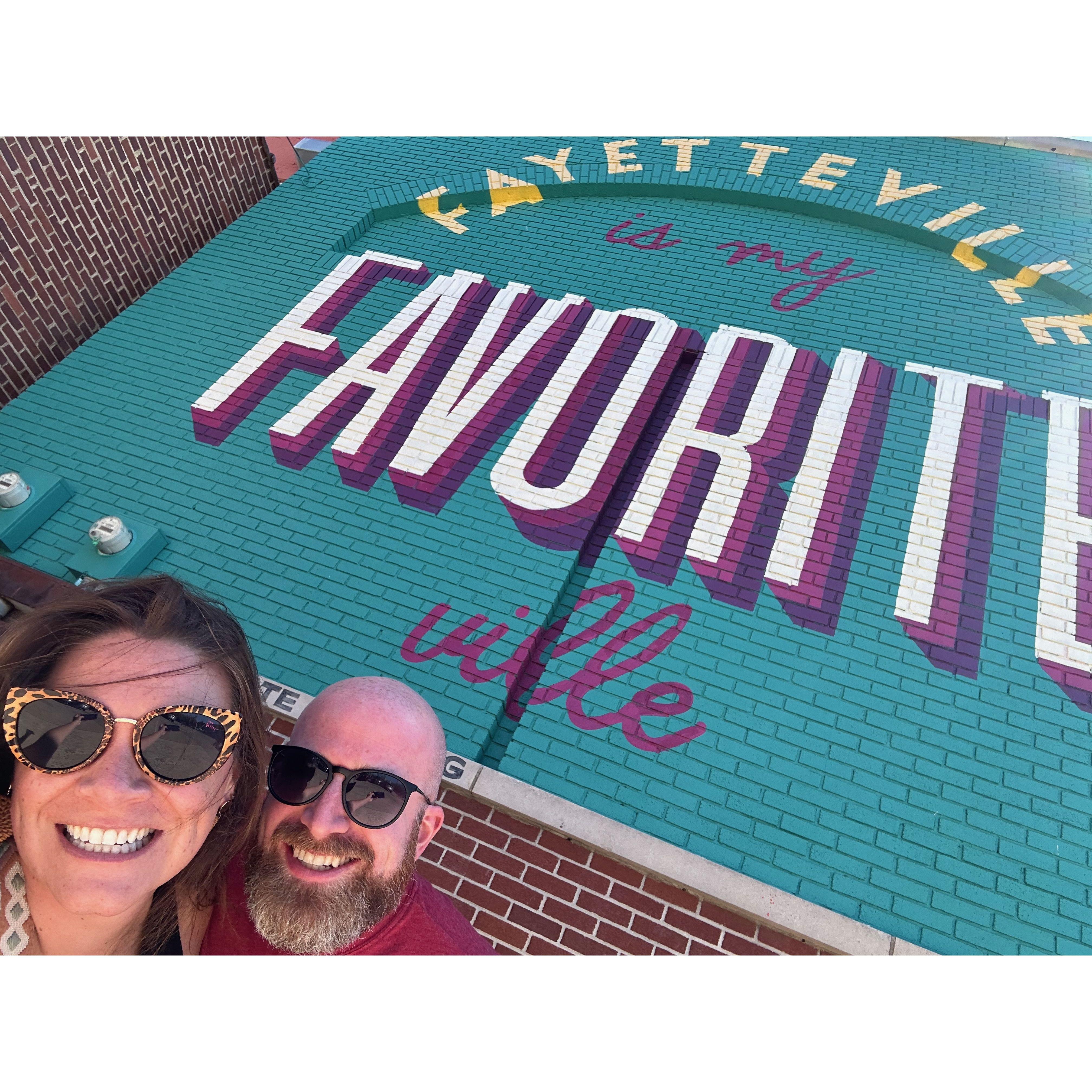 Our first trip to Fayetteville together