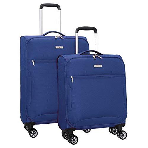 Regent Square Travel - Expandable Softside Luggage Set With Spinner Goodyear Wheels - Soft Case (Blue, Small, Medium)